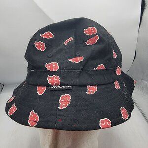 Hypland Naruto Akatsuki Large Bucket Hat Black Red Anime Ninja Conventions